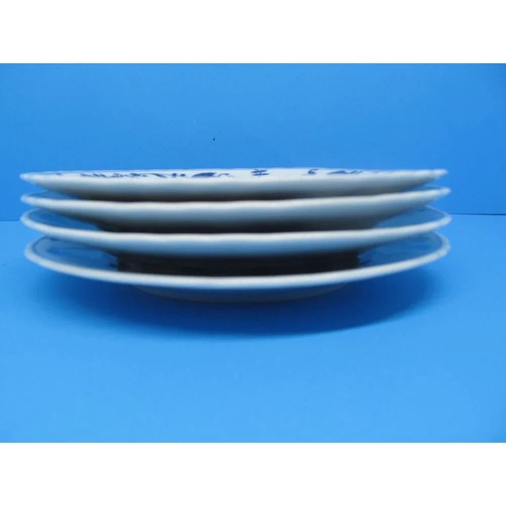 Vienna Woods Blue Onion Set Of 4 Vintage 6 1/2